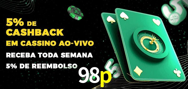 Promoções do cassino ao Vivo 98p